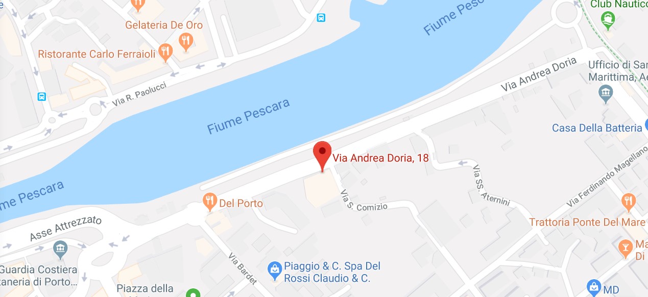 Cartina stradale di Pescara per raggiungere la sede del Comitato Locale